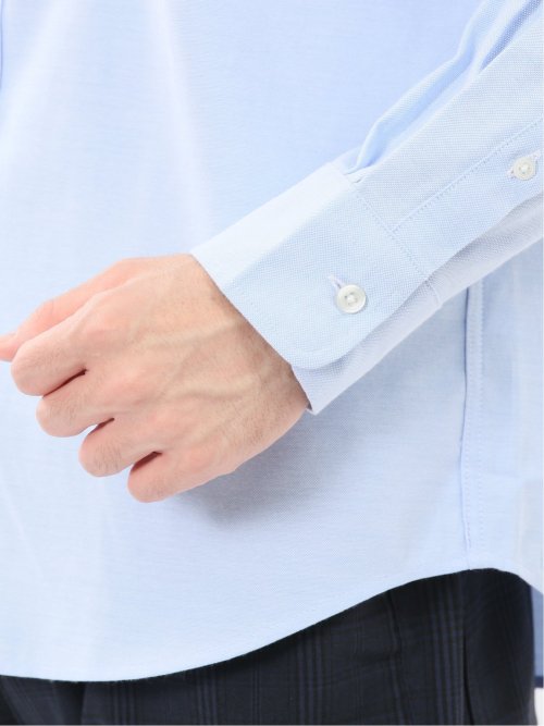 綿混オックス ボタンダウン 長袖シャツ