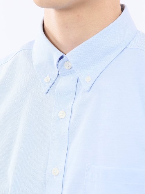 綿混オックス ボタンダウン 長袖シャツ