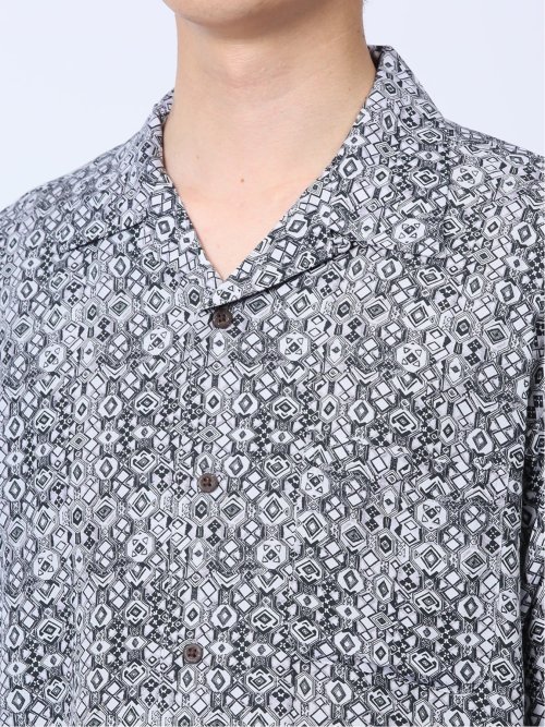 幾何学柄シャツ(M ブラック): トップス｜Right-on公式オンライン