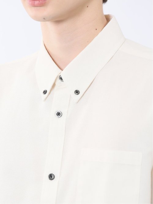 吸水速乾 パナマ ボタンダウン半袖シャツ