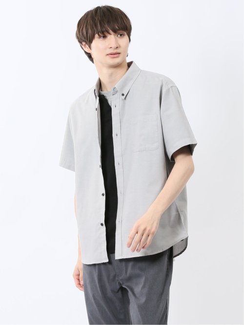 吸水速乾 パナマ ボタンダウン半袖シャツ