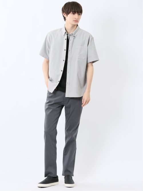 吸水速乾 パナマ ボタンダウン半袖シャツ