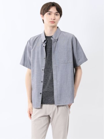吸水速乾 パナマ ボタンダウン半袖シャツ