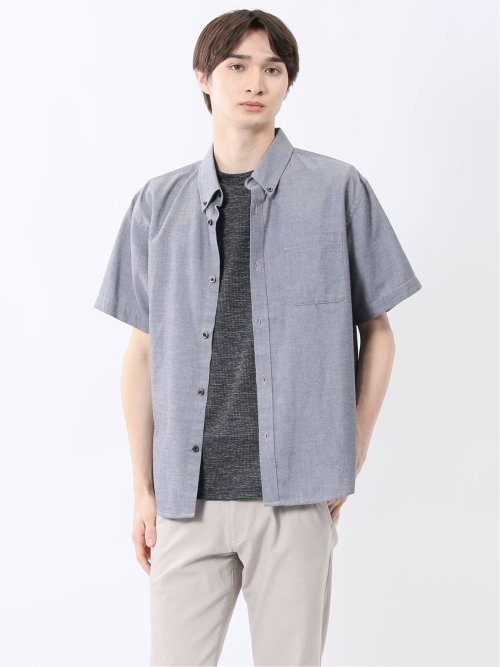 吸水速乾 パナマ ボタンダウン半袖シャツ