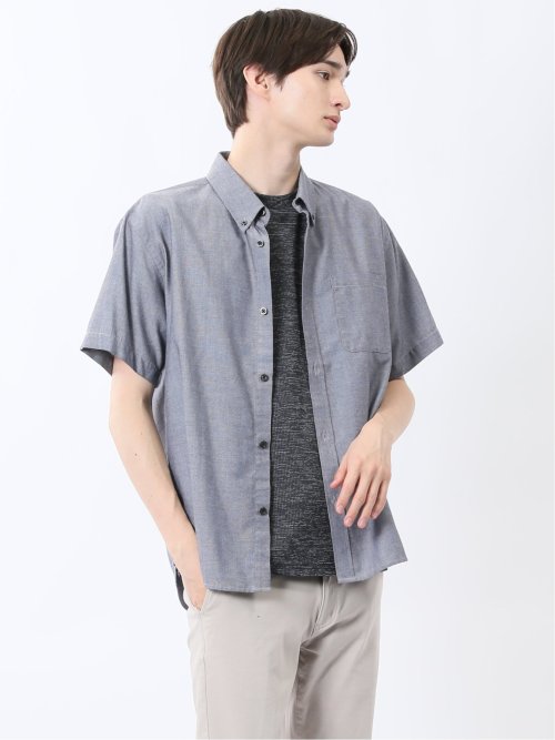 吸水速乾 パナマ ボタンダウン半袖シャツ