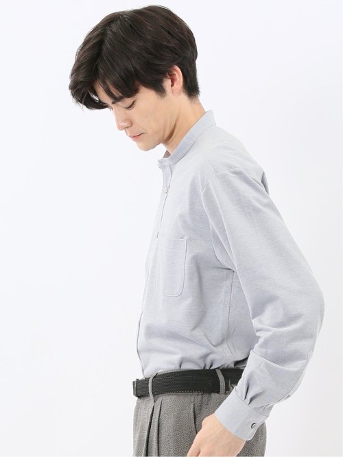 アルティマ バンドカラー ビジカジ長袖シャツ