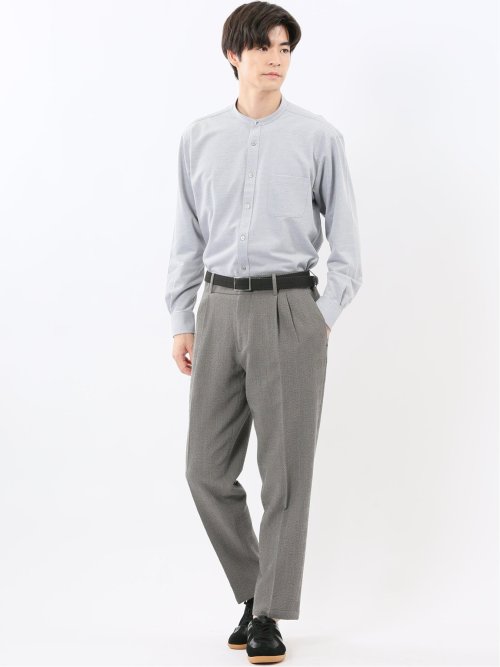 アルティマ バンドカラー ビジカジ長袖シャツ