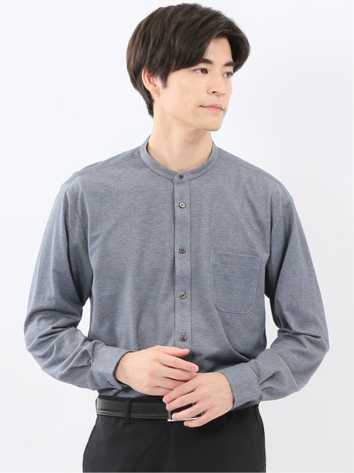 アルティマ バンドカラー ビジカジ長袖シャツ