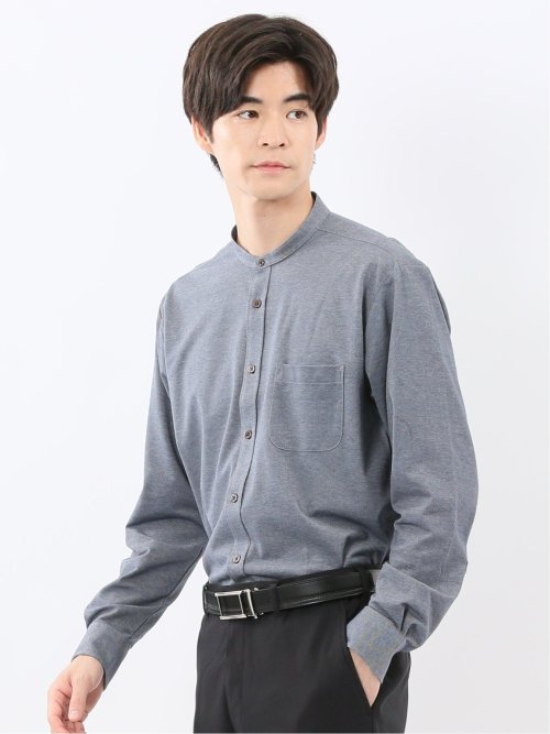 アルティマ バンドカラー ビジカジ長袖シャツ