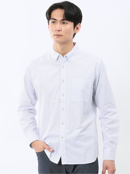 パネライ/PANERAI 綿プリント ボタンダウン長袖シャツ