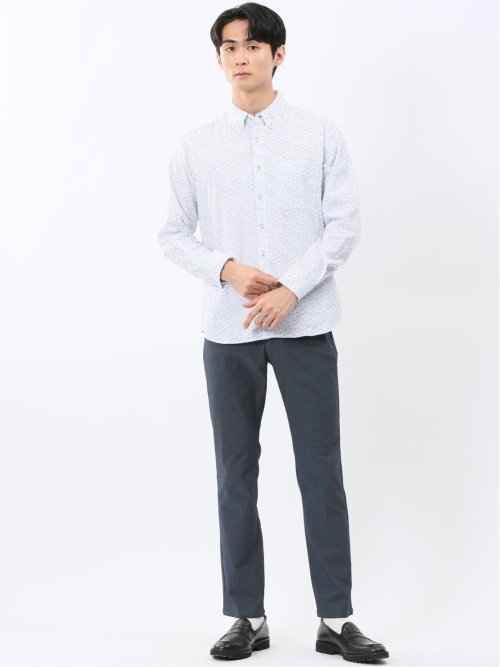 パネライ/PANERAI 綿プリント ボタンダウン長袖シャツ