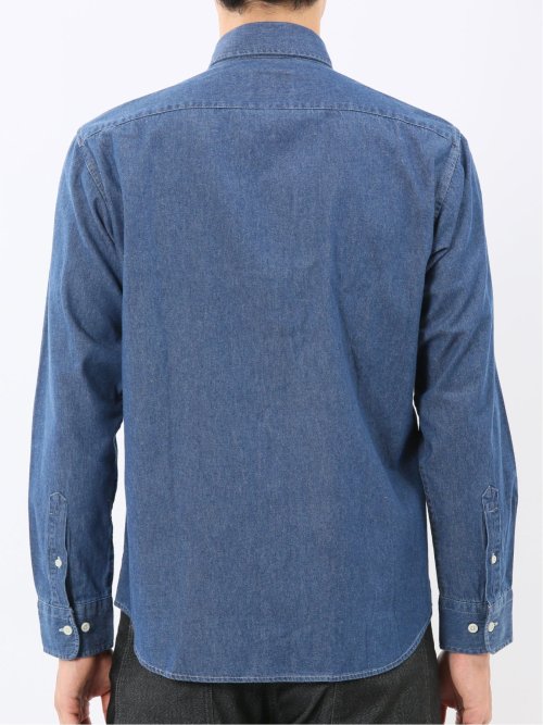 カンタベリーウッド/CANTERBURY WOOD 綿100% デニム レギュラーカラー長袖シャツ