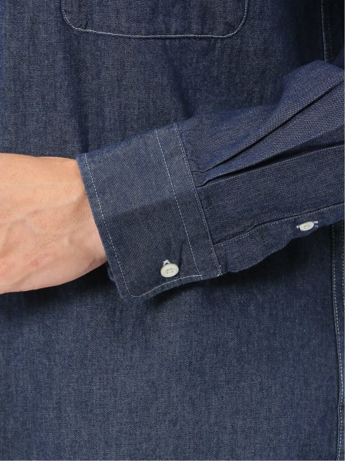 カンタベリーウッド/CANTERBURY WOOD 綿100% デニム レギュラーカラー長袖シャツ