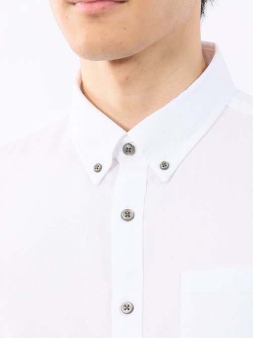 綿100% ドビー ボタンダウン半袖シャツ