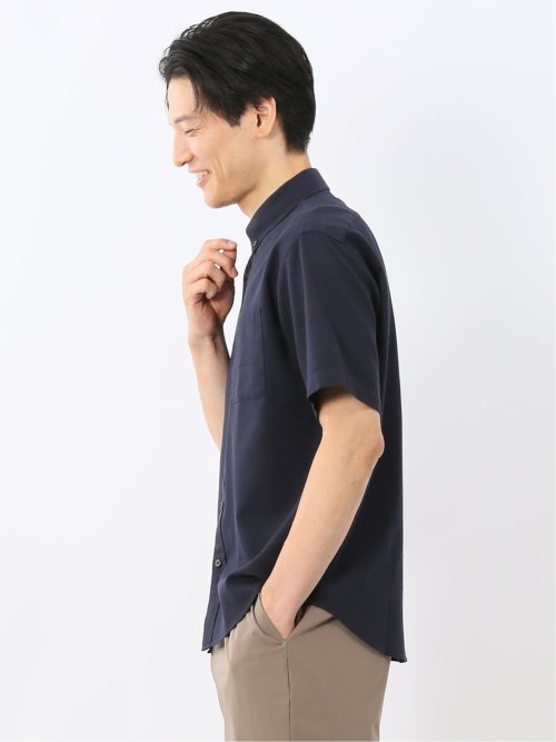 綿100% ドビー ボタンダウン半袖シャツ