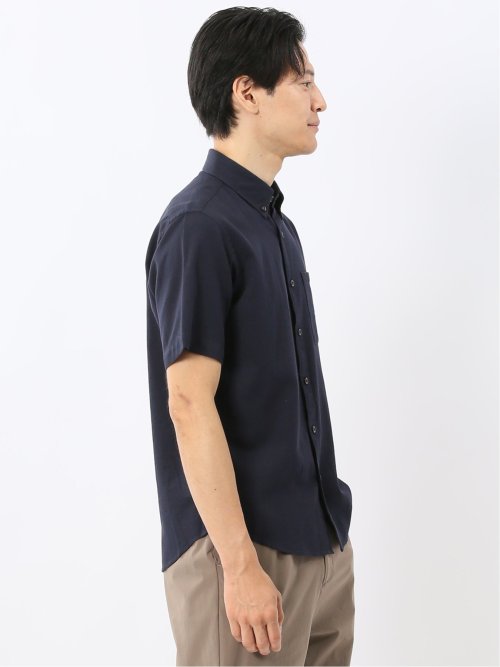 綿100% ドビー ボタンダウン半袖シャツ