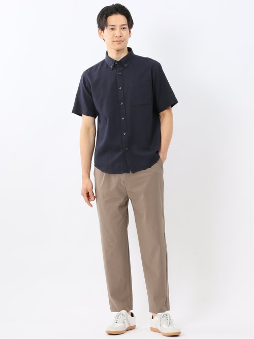 綿100% ドビー ボタンダウン半袖シャツ