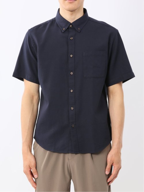 綿100% ドビー ボタンダウン半袖シャツ