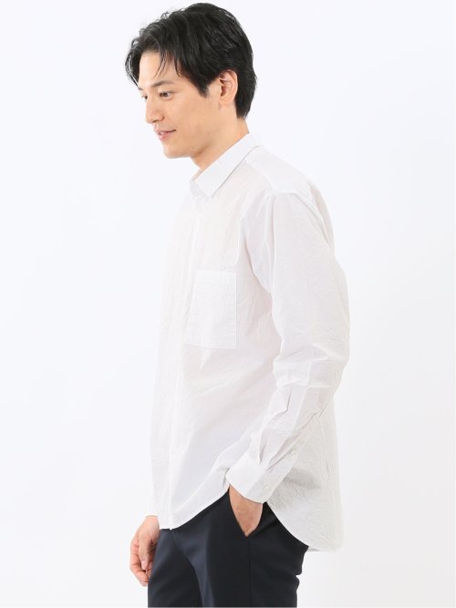 ポートブリッジ/Port Bridge 綿100% タイプライター レギュラーカラー長袖シャツ