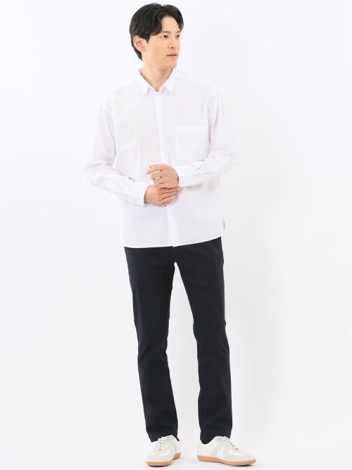 ポートブリッジ/Port Bridge 綿100% タイプライター レギュラーカラー長袖シャツ