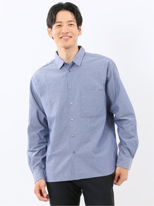 ポートブリッジ/Port Bridge 綿100% タイプライター レギュラーカラー長袖シャツ