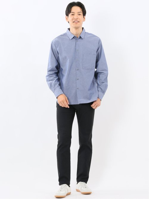 ポートブリッジ/Port Bridge 綿100% タイプライター レギュラーカラー長袖シャツ