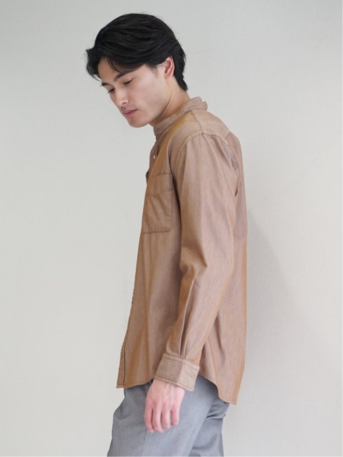 コードレーン バンドカラー長袖シャツ