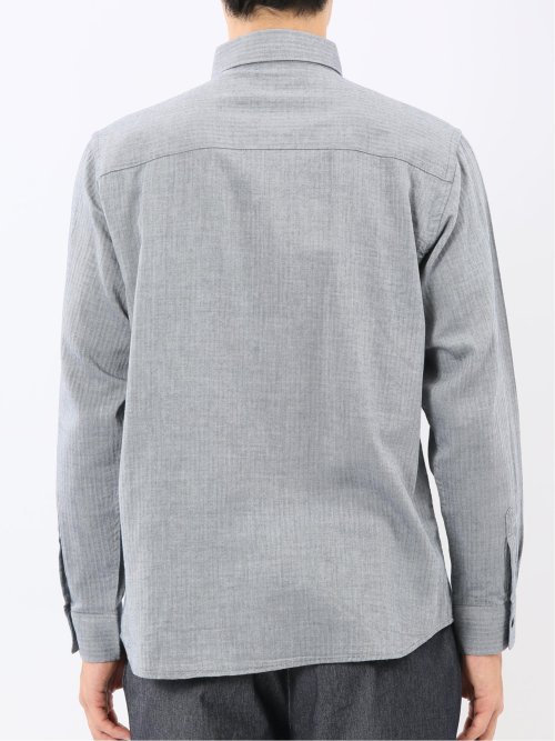 綿100% ヘリンボン ボタンダウン長袖シャツ