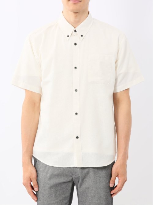 吸水速乾 パナマ ボタンダウン半袖シャツ