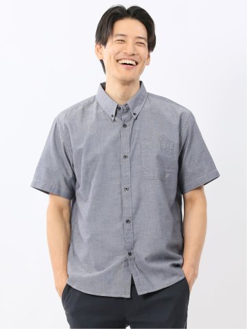 吸水速乾 パナマ ボタンダウン半袖シャツ
