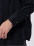 シャツ メンズ 長袖 ワイドカラー 起毛 ストライプ 綿 コットン アムンゼン ややゆったり 胸ポケット