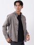 シャツ メンズ 長袖 ストレッチ ワイドカラー 起毛 ややゆったり