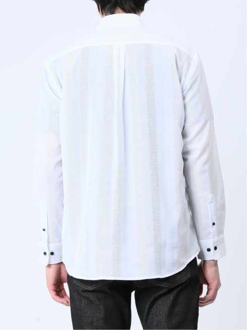 透かしドビー レギュラーカラー長袖シャツ