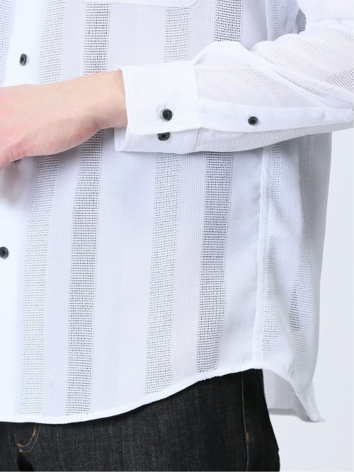 透かしドビー レギュラーカラー長袖シャツ
