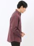 綿混 起毛ワッフル レギュラーカラー長袖シャツ