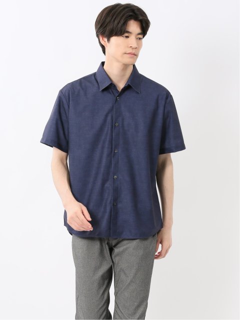 ハケメプリント レギュラーカラー半袖シャツ