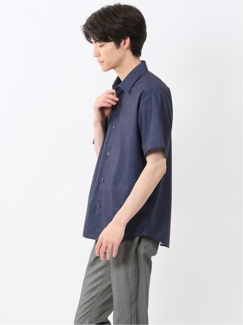 ハケメプリント レギュラーカラー半袖シャツ