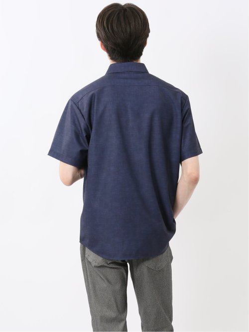 ハケメプリント レギュラーカラー半袖シャツ