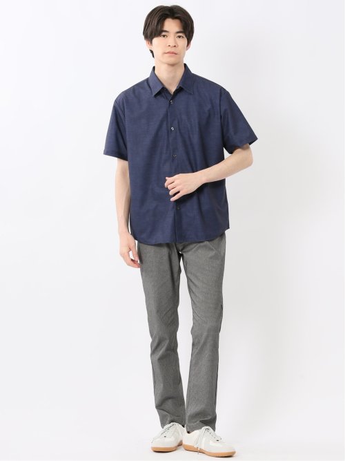 ハケメプリント レギュラーカラー半袖シャツ