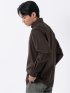 シャツ メンズ 長袖 ボタンダウン 起毛 チェック 綿 コットン アムンゼン ややゆったり 胸ポケット