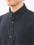 綿100% アムンゼンストライプ ボタンダウン長袖シャツ