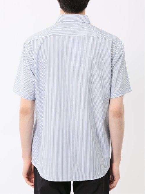 ストライププリント ボタンダウン半袖シャツ