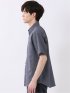 小紋 サッカー レギュラーカラー 半袖 シャツ