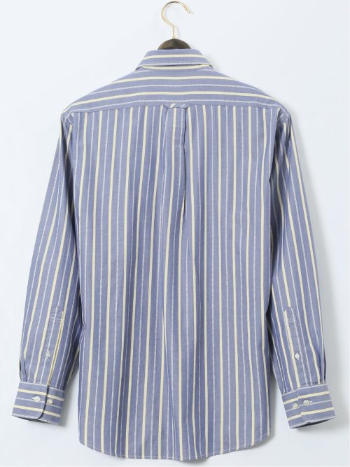 【大きいサイズ】ポロ・ビーシーエス/POLO BCS ツイルストライプ ボタンダウン長袖シャツ