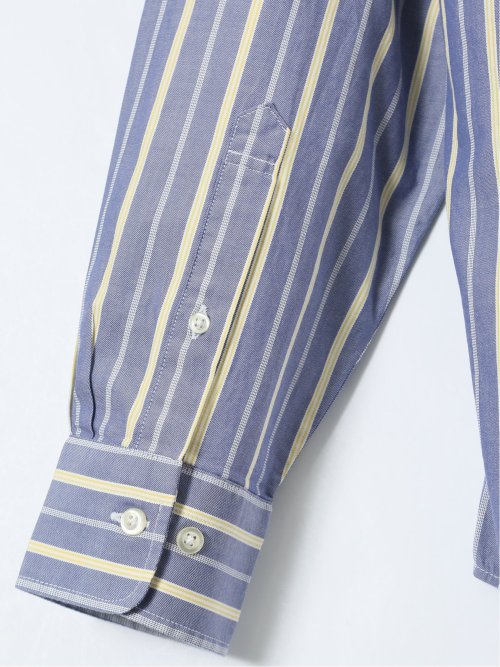 【大きいサイズ】ポロ・ビーシーエス/POLO BCS ツイルストライプ ボタンダウン長袖シャツ