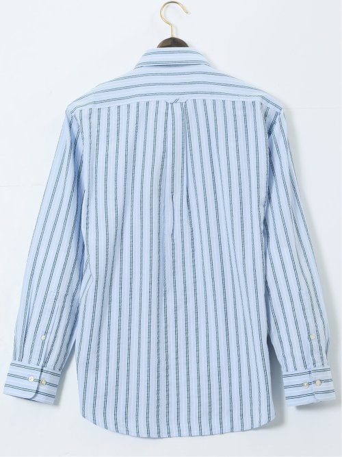 【大きいサイズ】ポロ・ビーシーエス/POLO BCS サッカーストライプ ボタンダウン長袖シャツ