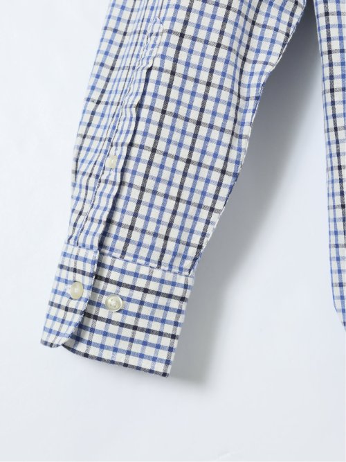 【大きいサイズ】ポロ・ビーシーエス/POLO BCS 綿麻チェック ボタンダウン長袖シャツ