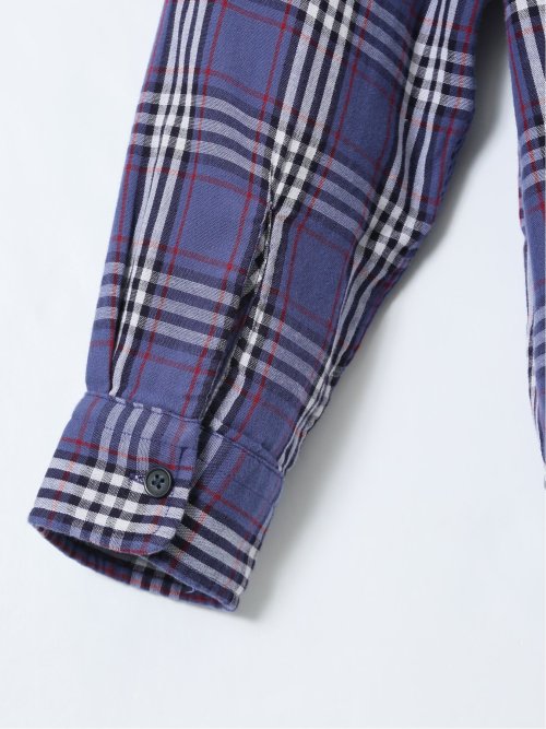 【大きいサイズ】ポロ・ビーシーエス/POLO BCS ダブルガーゼチェック ボタンダウン長袖シャツ