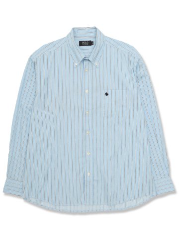 【大きいサイズ】ポロ/POLO ツイルストライプ ボタンダウン長袖シャツ