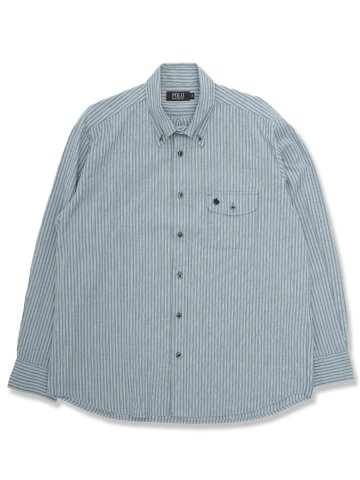 【大きいサイズ】ポロ/POLO サッカーストライプ ボタンダウン長袖シャツ